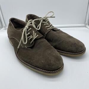 Gordon Rush Shoes Mens Size 8.5 Brown Leather Casual Lace Up Dress Sneakers FLAW